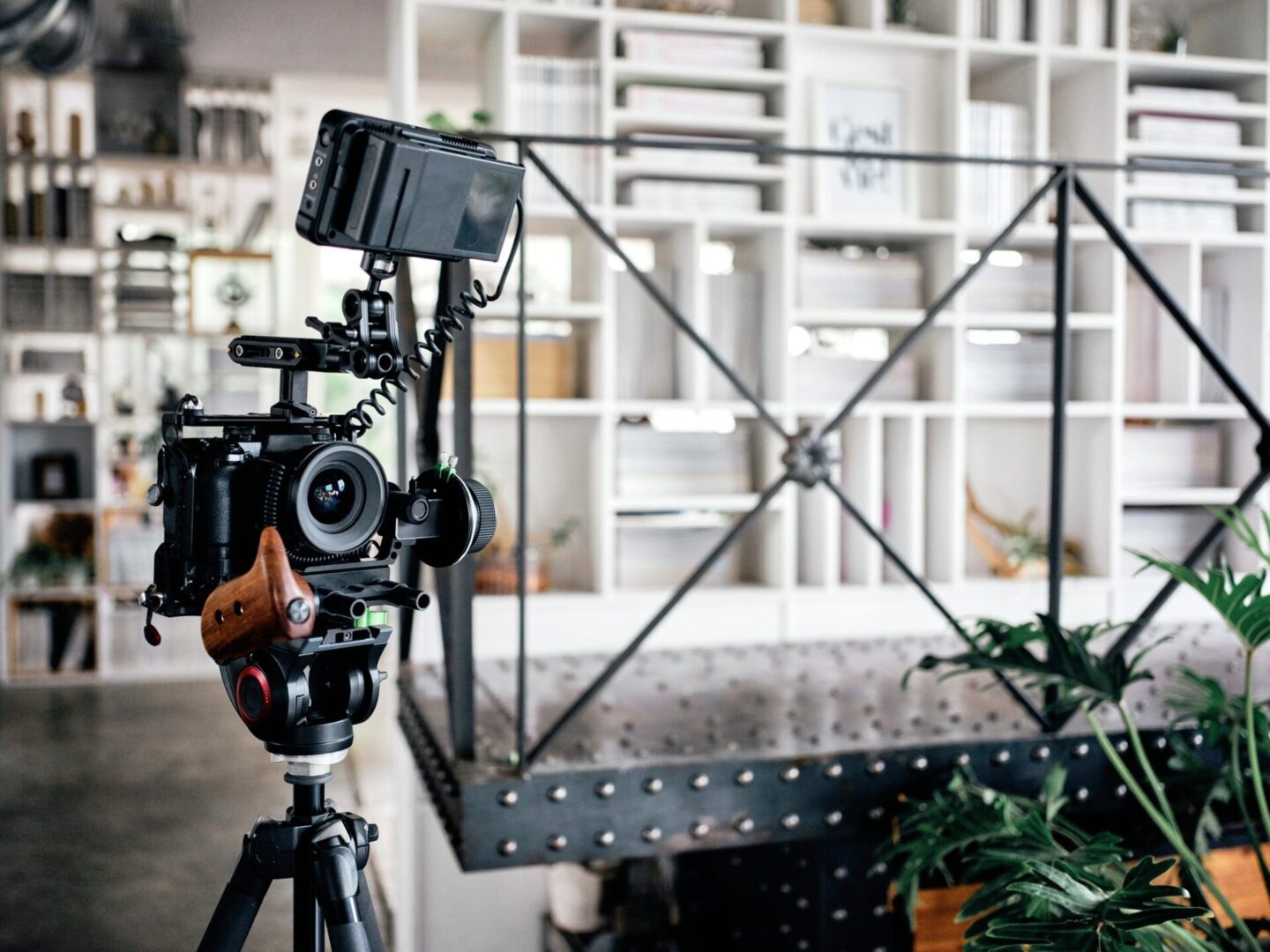 Camera setup in a modern studio environment. Camera setup in a modern studio environment.