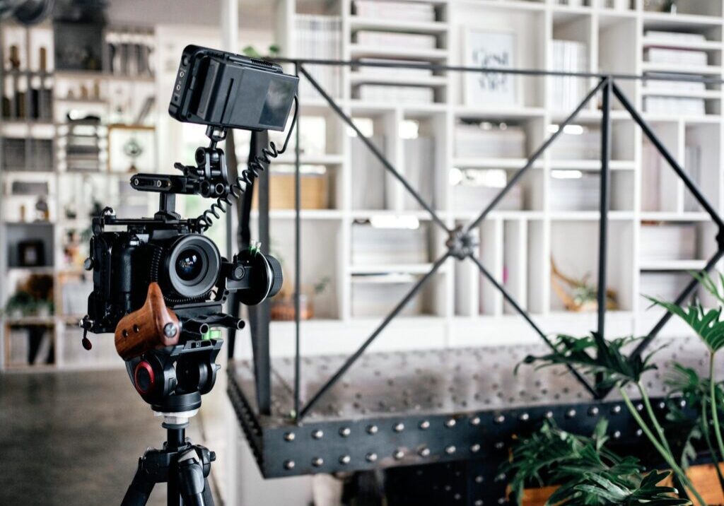 Camera setup in a modern studio environment.
